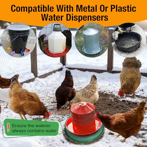 Chicken Water Heater Base, 125W Freeze Protection for Poultry Drinkers - size: 1 PACK