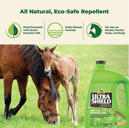 Absorbine UltraShield Green Natural Insect Repellent, 128 fl oz Gallon - size: 128 Fl Oz (Pack of 1)