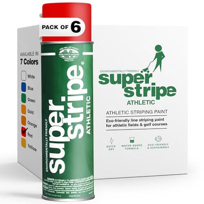 Fox Valley Athletic Field Striping Paint 18 oz Pack of 6, Red - color: Athletic Red