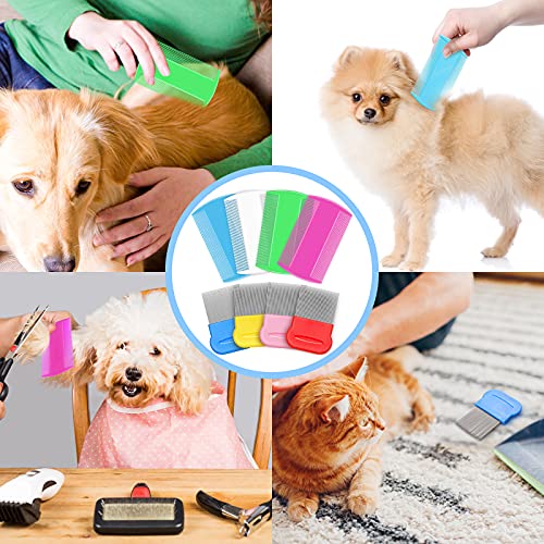 Maitys 8 Pcs Lice Combs Kids Pet,4 X 2 Inch, 2.24 X 2.24 Inch,Novel - color: Novel, size: 4 x 2 Inch, 2.24 x 2.24 Inch