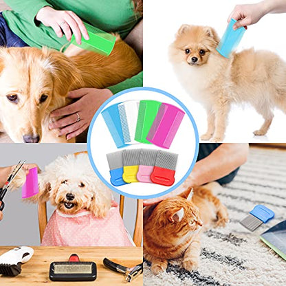 Maitys 8 Pcs Lice Combs Kids Pet,4 X 2 Inch, 2.24 X 2.24 Inch,Novel - color: Novel, size: 4 x 2 Inch, 2.24 x 2.24 Inch