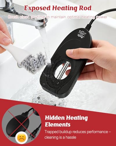 Pawfly 50 W Bird Bath Heater for Outdoors, Birdbath Heater with Thermostat