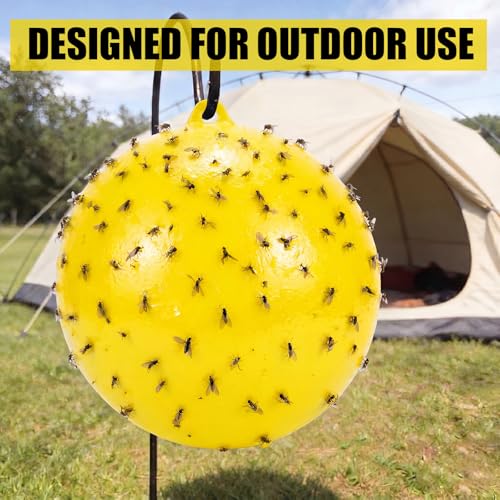 Fly Trap Ball for Horse, Deer, Yellow, Greenhead Flies - color: Gnat Fly Ball Trap
