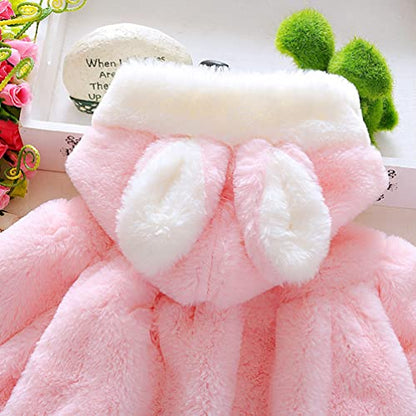 Faux Fur Coat Newborn Infant Baby Girl Jacket Cape Cloak Poncho 0-3 Years - color: Pink02, size: 3-6 Months