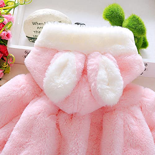 Faux Fur Coat Newborn Infant Baby Girl Jacket Cape Cloak Poncho 0-3 Years - color: Pink02, size: 2-3T