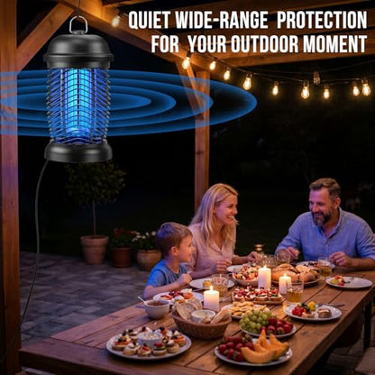 Upgraded Bug Zapper Outdoor, 4200V Electric Mosquito Zapper, Fly Zapper Indoor Fly Traps for Patio & Backyard, 1/2 Acre Coverage
