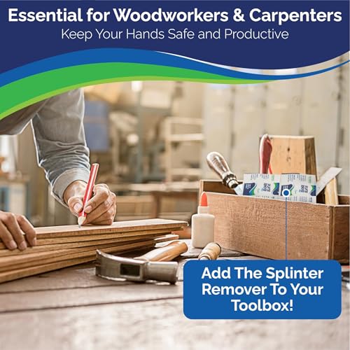 Painless Splinter Removal Kit (30-Pack) | Pull Out Splinters Fast & Easy | Compact First Aid for Home, Travel & Camping | Great for Hiking, Woodworking & Outdoors | No Tweezers Needed