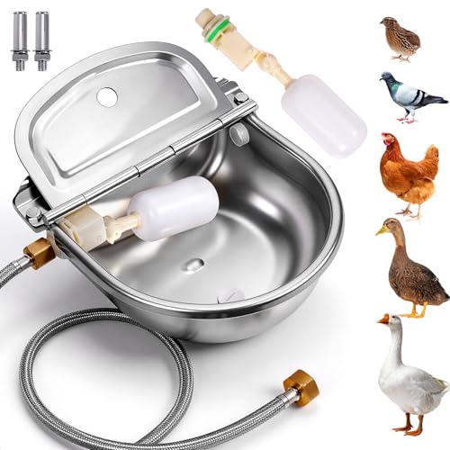 Metal Automatic Chicken Waterer, Duck Waterer No Mess