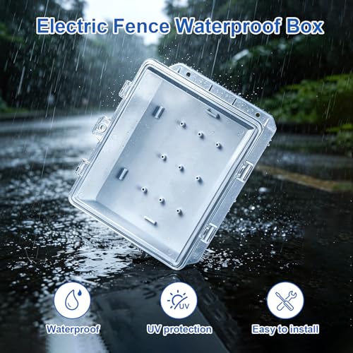 Electric Fence Enclosure Kit, Waterproof Box & 656FT Polywire Wire