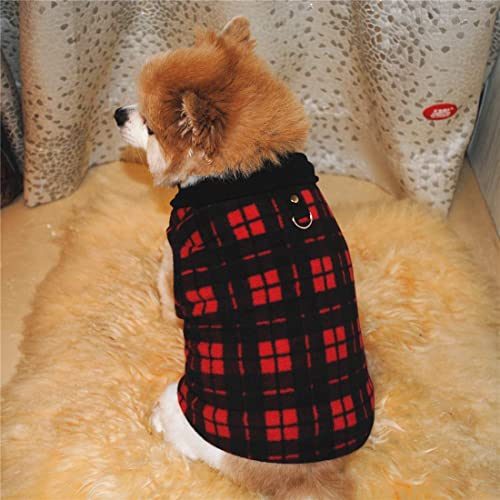 Dog Sweater, Soft Fleece Vest with Leash Ring Pullover Jacket Winter Pet Dog Clothes for Puppy Small Dog Cat Teddy Chihuahua Yorkshire for Christmas (Red, XS) | Winter Jacket,Pet Clothing,Dog Clothes,Puppy,For Small Dogs Cats,Teddy,Cat Apparel,Dog Costume