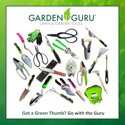 Garden Guru Garden Tool Blade Sharpener - 5" Handheld & Multi-Purpose Solid Carbide Sharpener w Protective Cover, Ergonomic Non-Slip Handle for Pruners Loppers Shears Knives Scissors Axe