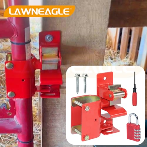Red One Way Gate Latch – Heavy Duty Farm Gate Latch - color: 1 Pack Red One Way Gate Latch