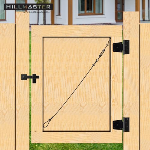 HILLMASTER Sturdy 6" Farm Flip Fence Gate Latch, Barn Door Lock Flip Latch Hardware, Rustic Gate Lock for Cabinet, Shed, Sliding Doors, Matte Black