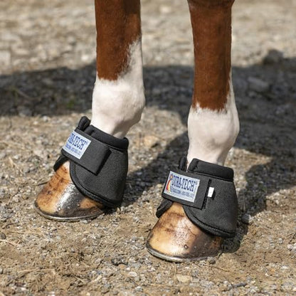 Dura-Tech Ballistic Bell Boots for Horses | Ballistic Nylon Outer | Neoprene Cushioning | Rub-Free Design | Secure Fit for Active Horses - size: Medium