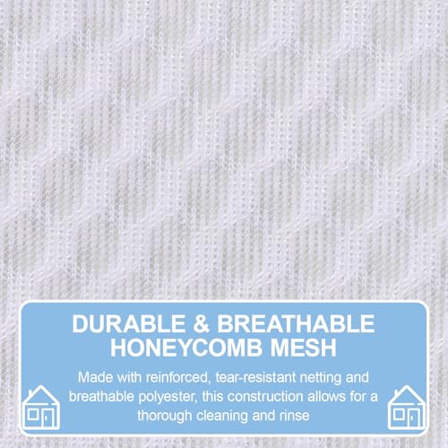 Honeycomb Mesh Laundry Bags 3 Pack (2XL+1L), Durable Washing Bags with Auto-Lock Zippers, Heavy Duty Mesh Wash Bags for Delicates, Lingerie, Bra, Sock, Travel Storage Organizer