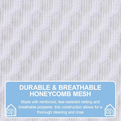 Honeycomb Mesh Laundry Bags 3 Pack (2XL+1L), Durable Washing Bags with Auto-Lock Zippers, Heavy Duty Mesh Wash Bags for Delicates, Lingerie, Bra, Sock, Travel Storage Organizer