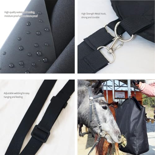 2-Pack Hay Bag for Goats,Horses, Large Waterproof