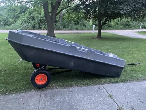 Boat Trailer Dolly 420 lbs Capacity, Adjustable Trailer Mover with Steel Frame & 15.7" Pneumatic Tires& Non-Slip Support Bracket for Kayak, Motorboat, Fishing Boat