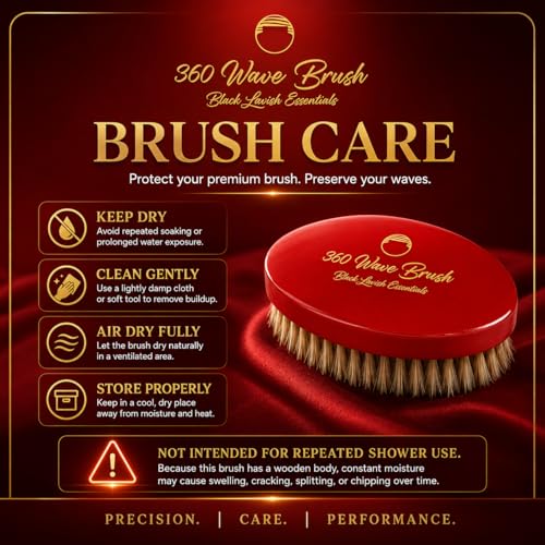 Men’s Hair Brush, Build Deeper Waves, Soft and Hard Boar Bristle Curved Wave Brush, Perfect for Styling Hair (Soft Brush, Red) - color: Red, size: Soft Brush