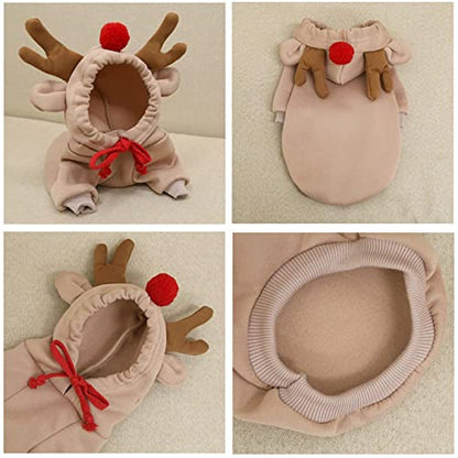 Pet Clothes Dogs Hoodie Sweatshirt - Elk Fruit Shape Cold Weather Clothes Costume Outfit for Puppy Cats Small MediumDog (Small) - color: Elk, size: Small