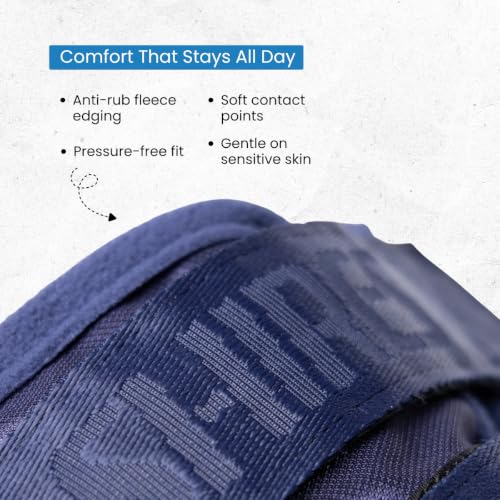 Shires FlyGuard Pro Fine Mesh Fly Mask with UV Protection Navy/Full/Ear Hole - color: Navy, size: Full