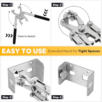 Rotable Dual Head Cage Nut Tool Kit with 10 Sets M6 Silver Rack Mount Screws - Screw Install and Remove Tool for M4 M5 M6 M8 M10 - Screw Tool Kit for Server Rack, Network Cabinet, Data Center(Black) - color: 10 Pack Cage Nuts+Black Handle Tool
