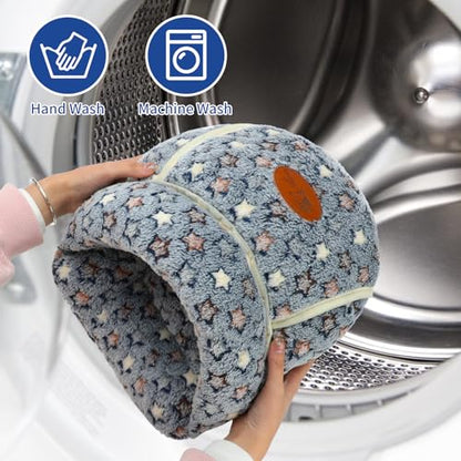 YUEPET Guinea Pig Bed, Warm Fleece Slipper Cuddle Cave, Grey Star - color: Grey Star, size: 1PCS