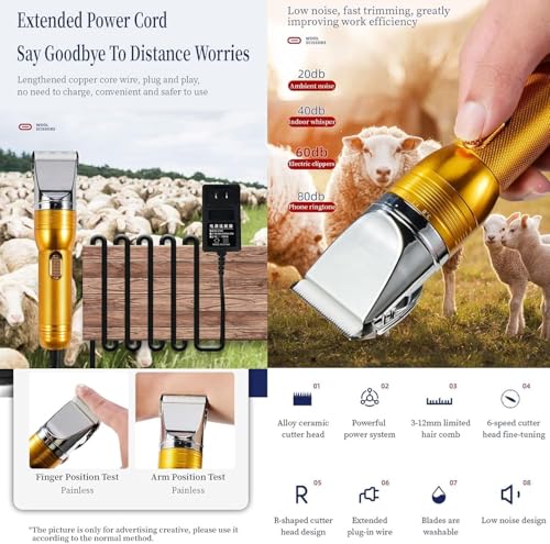 Powerful Dog Grooming Clippers, Sheep Horse Shears for Thick Hair