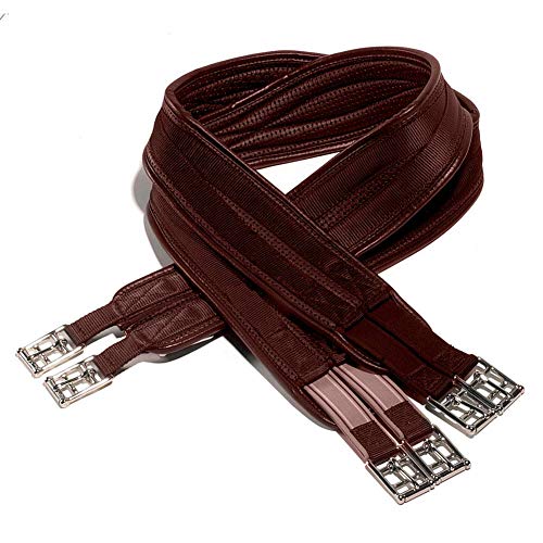 OVSELLERIE Ovation Airform Chafeless Cushioned Textured Soft Horse Girth, Brown, 48