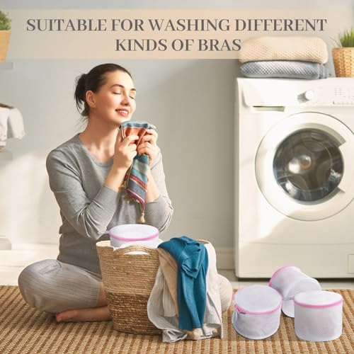 12 Pieces Honeycomb Mesh Laundry Bags for Delicates Underwear Bra Laundry Bags for Washing Machine Sock Laundry Mesh Bags for Delicates Garment Lingerie Wash Bag Net, 6 x 7 Inch (Pink) - color: Pink