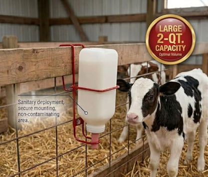 FarmTek Livestock Nursing Bottle – 2-Quart, Easy-Clean Wide Mouth