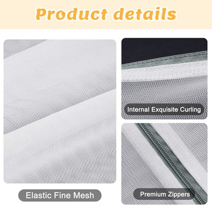 2Pcs Delicate Mesh Washing Bag for Laundry Extra Large Durable Laundry Bags Travel Organization Bag for Lingerie Clothes Sweater Cotton Clothes Shoes Sock 24 x 24 Inches(2XXL)