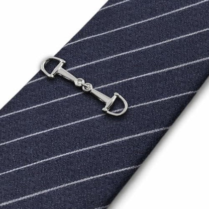 Horse Bit Tie Clip Tie Bar Silver Gold - color: Silver