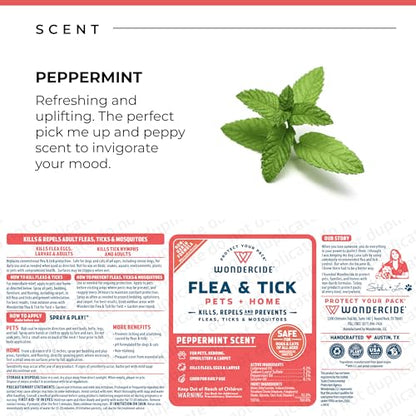 Wondercide - Flea Tick & Mosquito Spray for Pets & Home - Peppermint 128 oz - color: Peppermint, size: 128 OZ