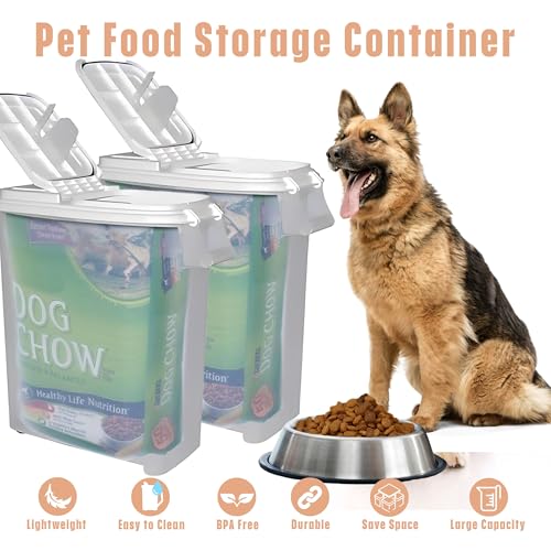 Buddeez Airtight Rolling Pet Food Storage Container, 50 Quart, with Scoop - color: Black, size: 1 Pack (50 Quart)