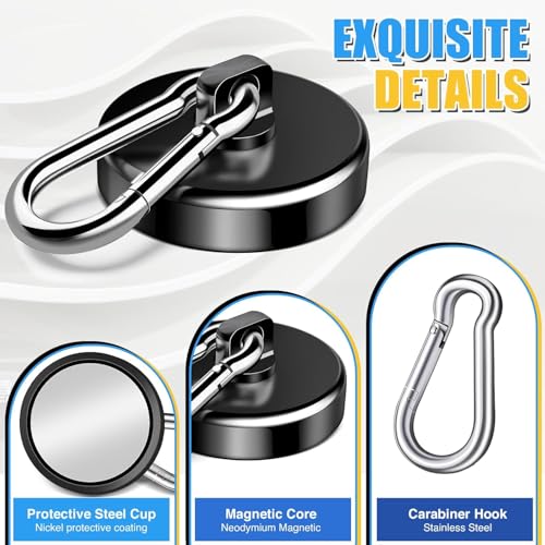 Magnetic Hooks Heavy Duty 150Lbs, 24 Pack Black Super Strong Hooks - style: 150lb-24P