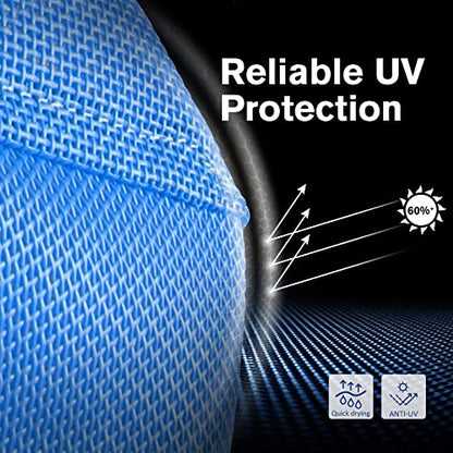 Harrison Howard UV-Proof Multi-Function Fabrics Thick Fleece Padding Horse Fly Mask Half Face with Ears Signature Blue Warmblood Extra Large - color: Signature Blue, size: X-Large (Warmblood)