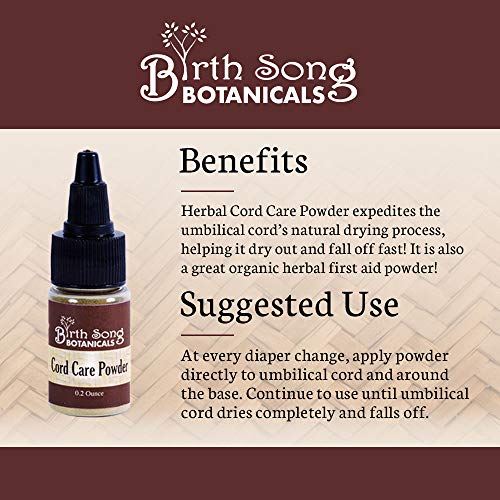Birth Song Botanicals Herbal Cord Care Powder, Newborn Umbilical Cord Care, Postpartum Essential Gift for New Moms 0.2 oz