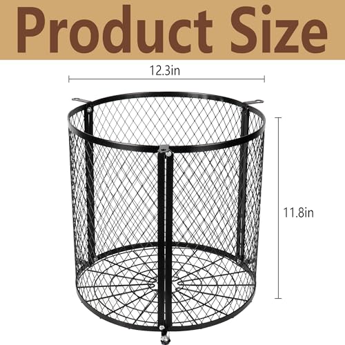 Deer Feeder Varmint Guard, 12.3” x 11.8” Varmint Cage for Feeders | All-Metal Deer Feeder Cage, Protective Cages for Feeder Keeping Wildlife Away Outdoor Hunting - color: black