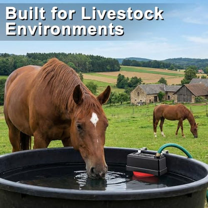 Lounsweer 10 Pack Water Trough Float Valve for Stock Tank Water Tank Float Valve Controlled, Monitors Level Adjustable Automatic for Livestock Cattle Goat Horse Swimming Pool Pond Farm