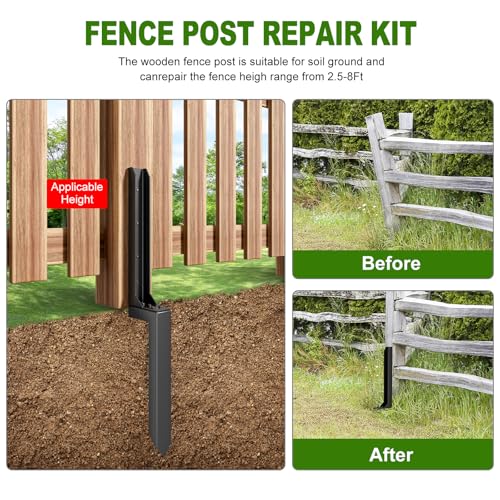 Fence Post Repair Kit (Separation 16.9+17.9",2 pcs) - size: Separation (16.9+17.9")
