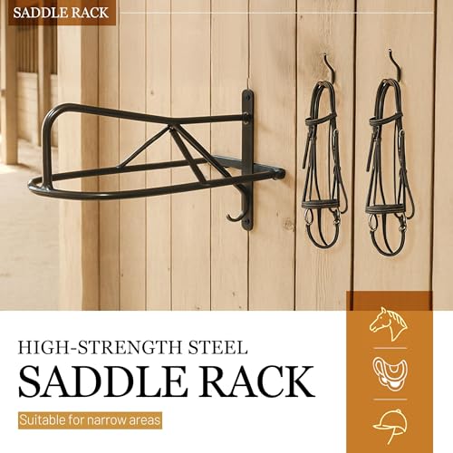 4Pcs Saddle Rack Wall Mounted 22.3 x 11.1 x 8.6 Inch for Horse - size: 4Pieces