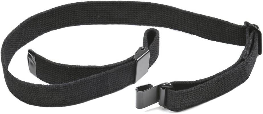 M1 Garand Cotton Sling (Black) US WWII M1 Garand Canvas Rifle Web Sling with Correct WW2 Hardware