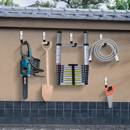 GeeWatom Heavy Duty Steel Garage Hooks,Garage Storage Utility Hooks,Heavy Duty Garage Garden Tool Organizer,Steel Wall Mount Hooks, Garden Hose Hanger, Small U Hooks (Black 2 Pack) - color: Black 2 Pack