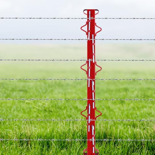 5ft Woven Wire Fence Stretcher Bar with 6 Wedge,Field Fence Stretcher | Heavy Duty Carbon Steel Fence Stretcher Tool, Wire Stretcher Fence Post for Fixing Fences - size: 5FT