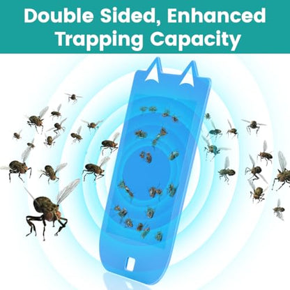 10 Pack Double Sided Sticky Refills for Flying Insect Light Trap, High Viscosity Glue Cartridges, Compatible with Raid Essentials Model Non-Toxic, Kid & Pet Safe