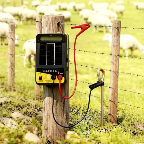 9.8ft Electric Fence Jumper Lead Cable, Copper Wire Connectors with Alligator Clips for Energizer, 2PCS - color: 9.8Ft