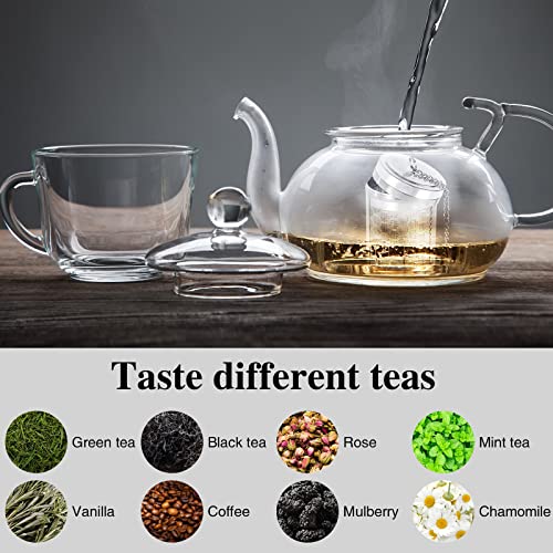 2 Pack Tea Infusers For Loose Tea, Stainless Steel With Lid - size: Large and Small sizes