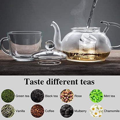 2 Pack Tea Infusers For Loose Tea, Stainless Steel With Lid - size: Large and Small sizes