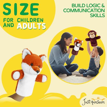 Animal Puppet for Toddlers Creative Storytelling Tool Soft Washable Fabric Preschool Education Interactive Role Play Forest Animal Fox - color: Fox
